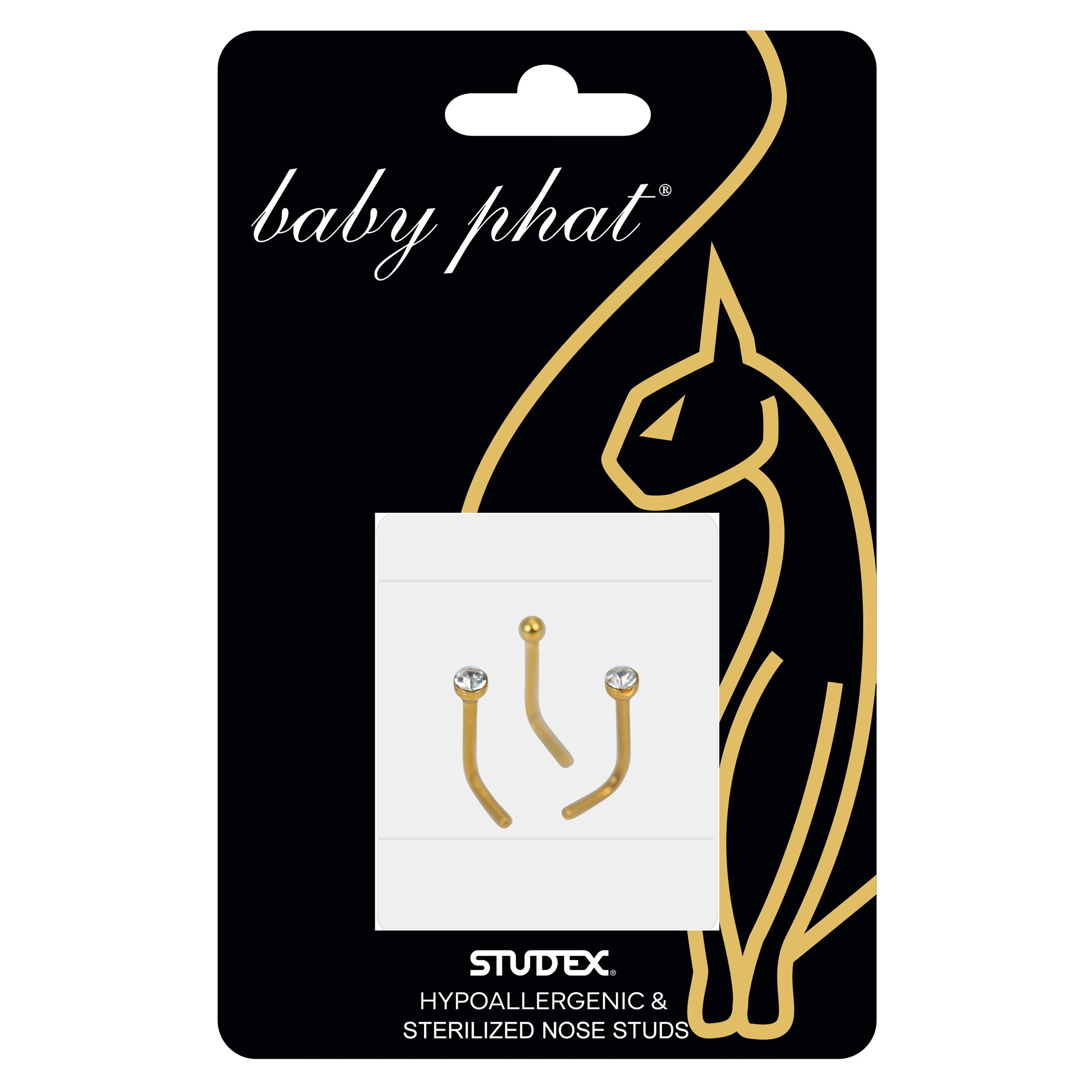 Baby Phat Multi-Pack Nose Jewelry - Gold Plated - Image 3