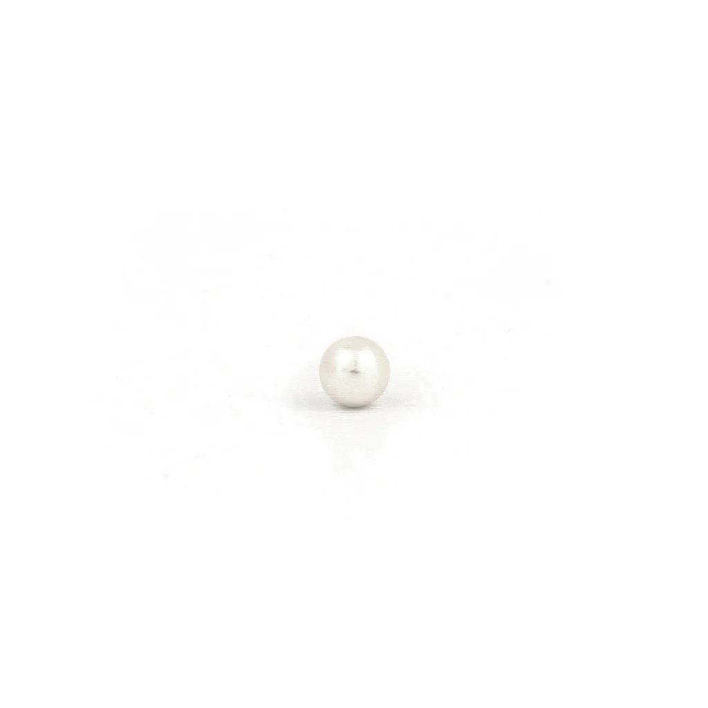 Sensitive Puff Pad Fashion - 4mm - White Pearl - Gold Plated - Image 2