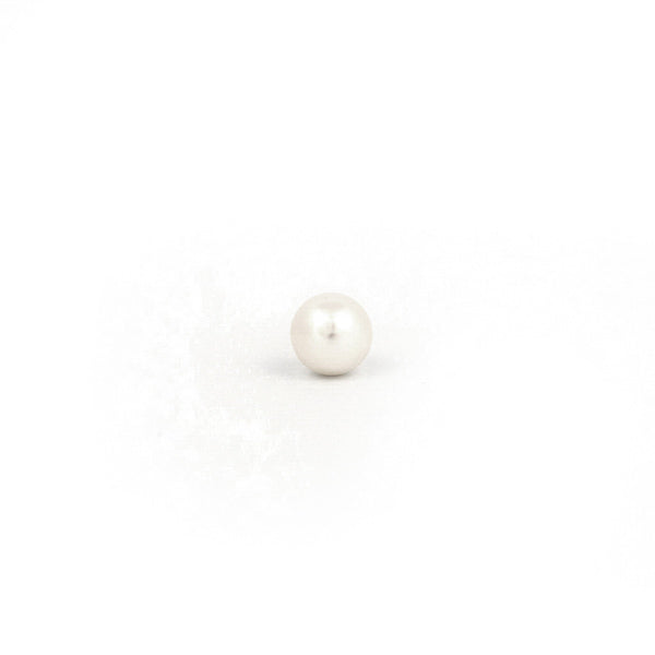 Sensitive Puff Pad Fashion - 5mm - White Pearl - Gold Plated - Image 2