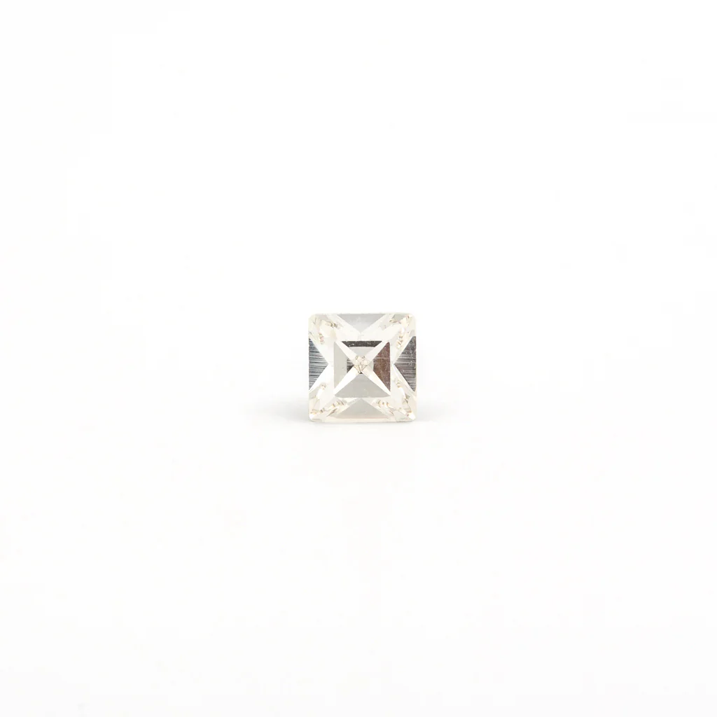 Sensitive Puff Pad Fashion - Austrian Crystal - 6X6mm - Gold Plated - Image 2