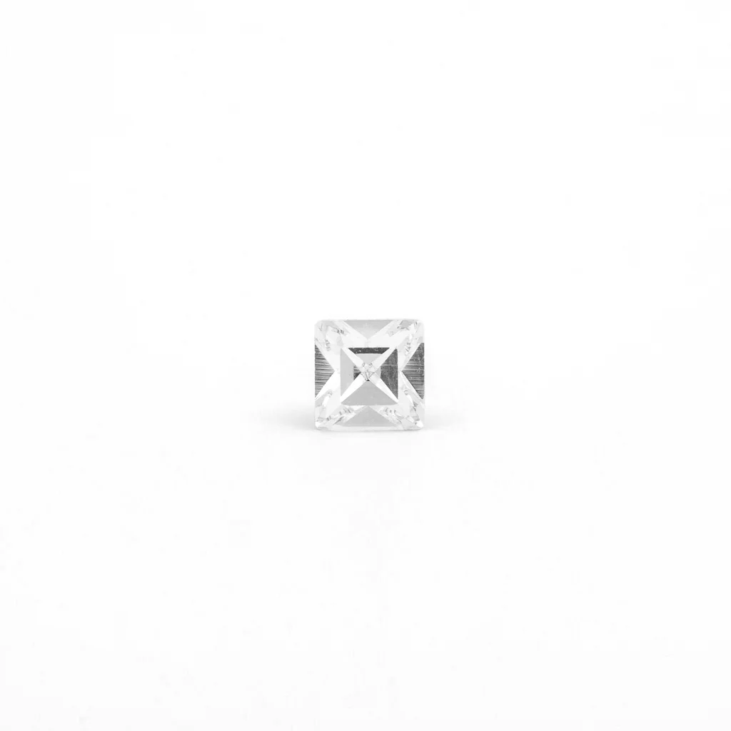 Sensitive Puff Pad Fashion - Austrian Crystal - 6X6mm - Stainless Steel - Image 2