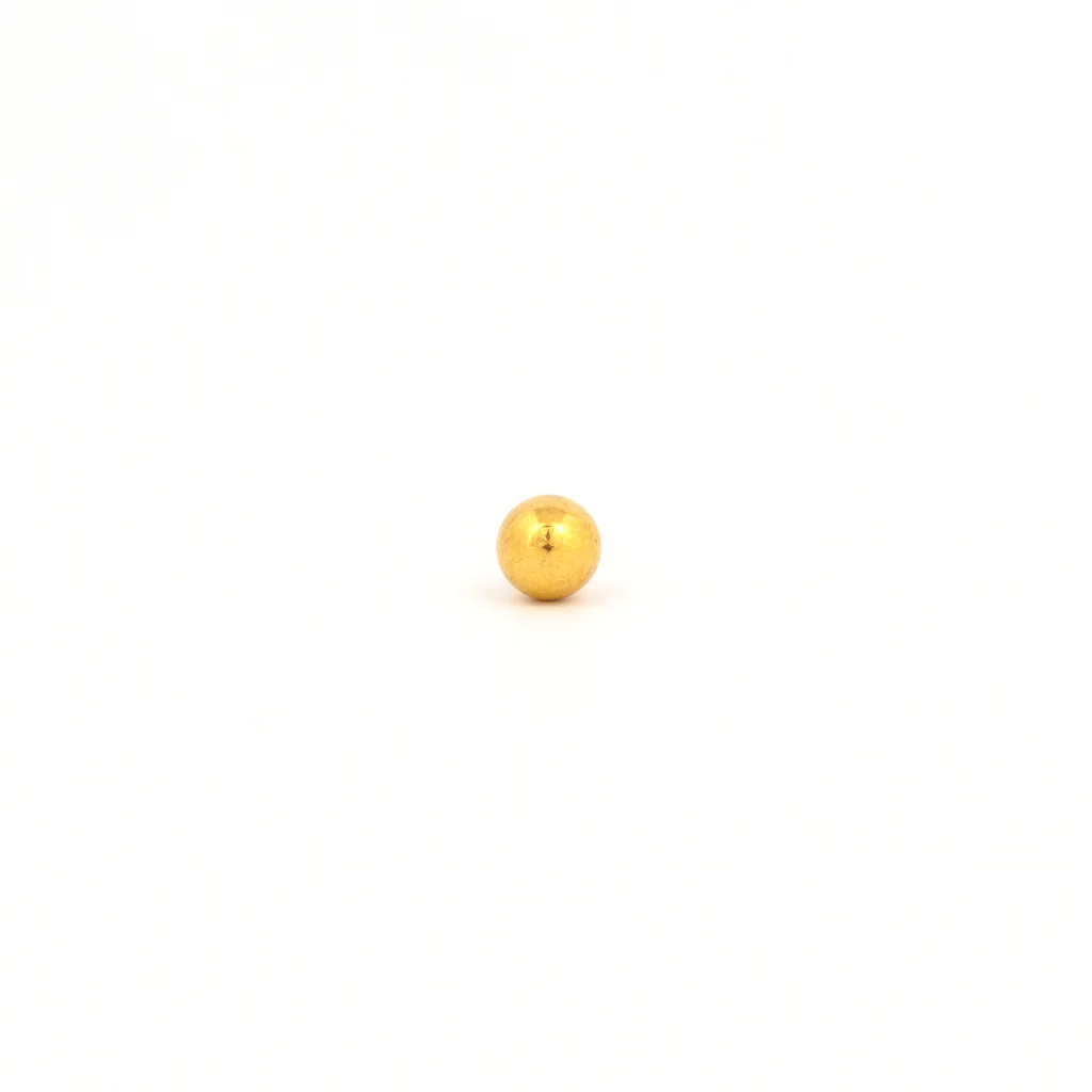 Sensitive Puff Pad Fashion - 4mm - Ball - Gold Plated - Image 2