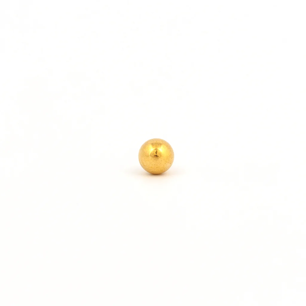 Sensitive Puff Pad Fashion - 5mm - Ball - Gold Plated - Image 2