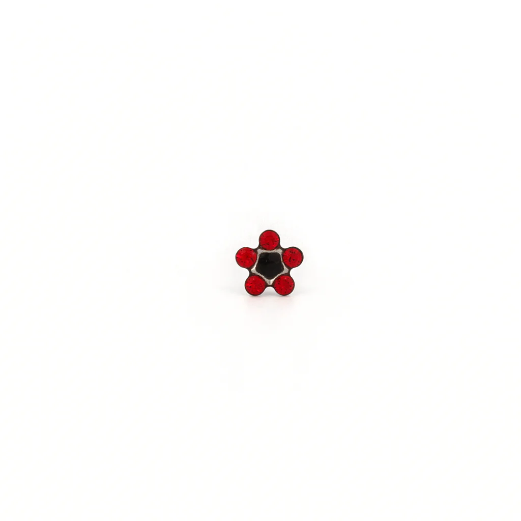 Sensitive Puff Pad Fashion - Daisy - July Ruby/Jet - Stainless Steel - Image 2