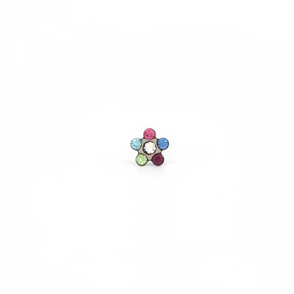 Sensitive Puff Pad Fashion - Daisy - Rainbow - Stainless Steel - Image 2