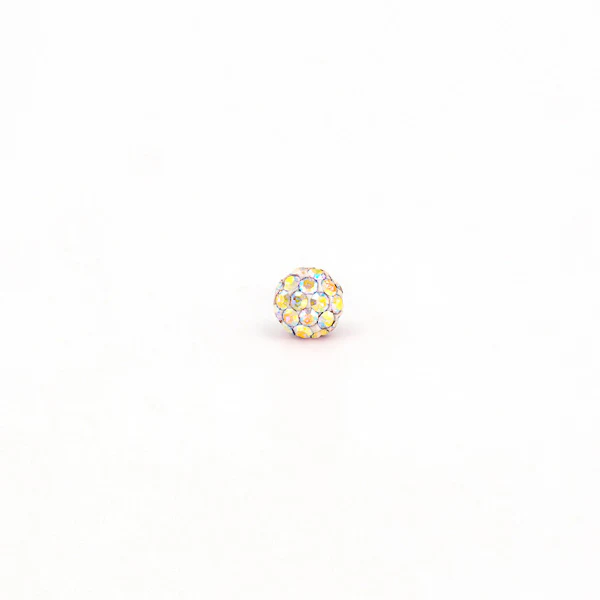 Sensitive Puff Pad Fashion - Fireball - 4.5mm - Ab Crystal - Stainless Steel - Image 2