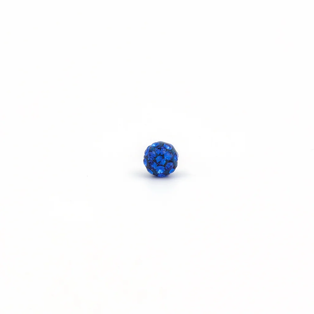 Sensitive Puff Pad Fashion - Fireball - 4.5mm - September Sapphire Crystal - Stainless Steel - Image 2