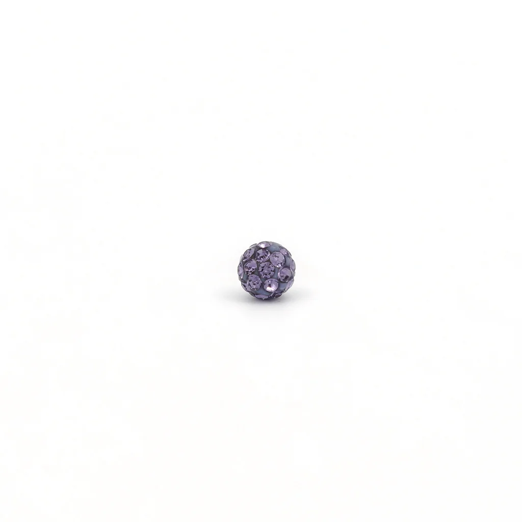 Sensitive Puff Pad Fashion - Fireball - 4.5mm - Tanzanite Crystal - Stainless Steel - Image 2
