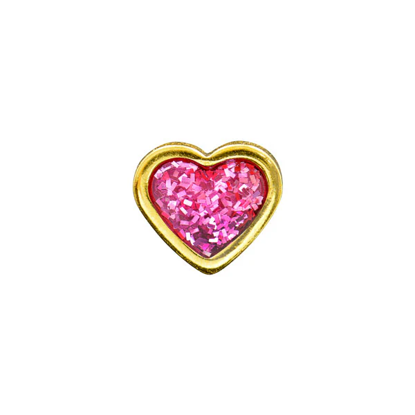 Sensitive Puff Pad Fashion - Pink Glitter Heart - Image 2