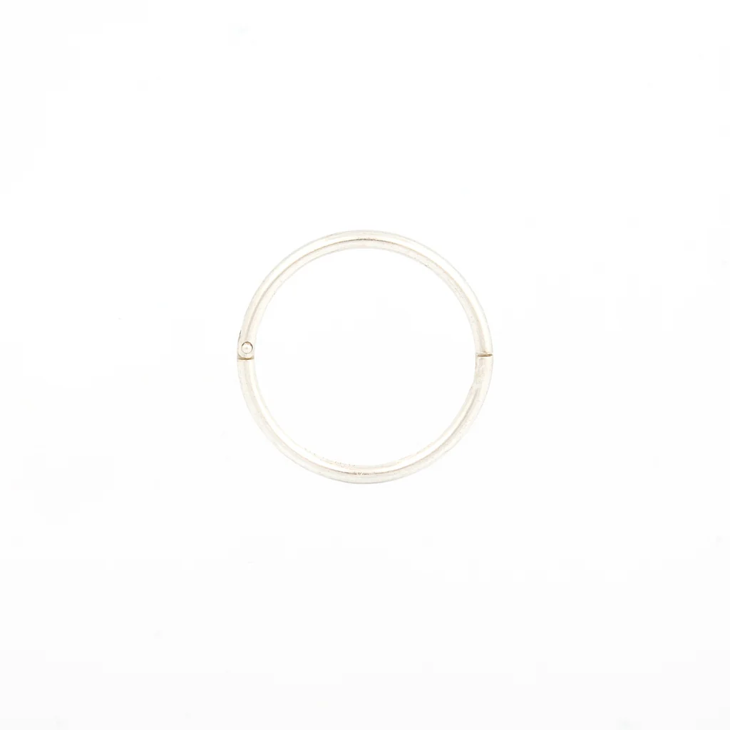 Sensitive Sterilized Smooth Hinged Hoop Fashion - 1/2" - 18GA - .925 Silver - Stainless Steel - Image 2
