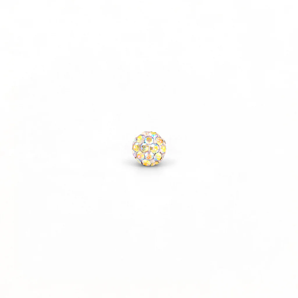 Sensitive Sterilized Fireball Fashion Studs - AB Crystal - 4.5mm - Stainless Steel - Image 2
