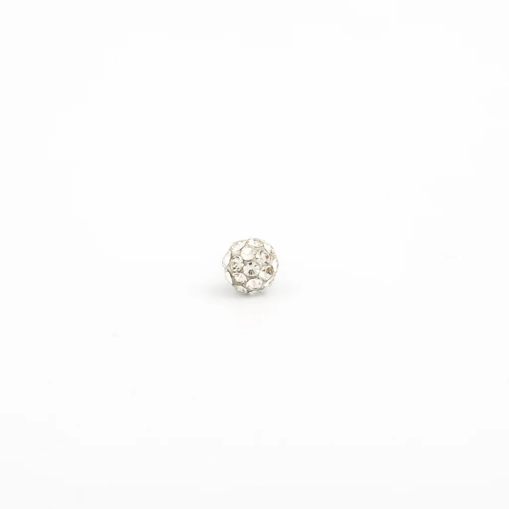 Sensitive Sterilized Fireball Fashion Studs - Clear Crystal - 4.5mm - Stainless Steel - Image 2