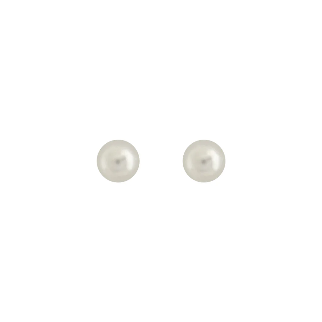 Sensitive Sterilized Prong-Set Pearl Fashion Studs - 3mm - Gold Plated