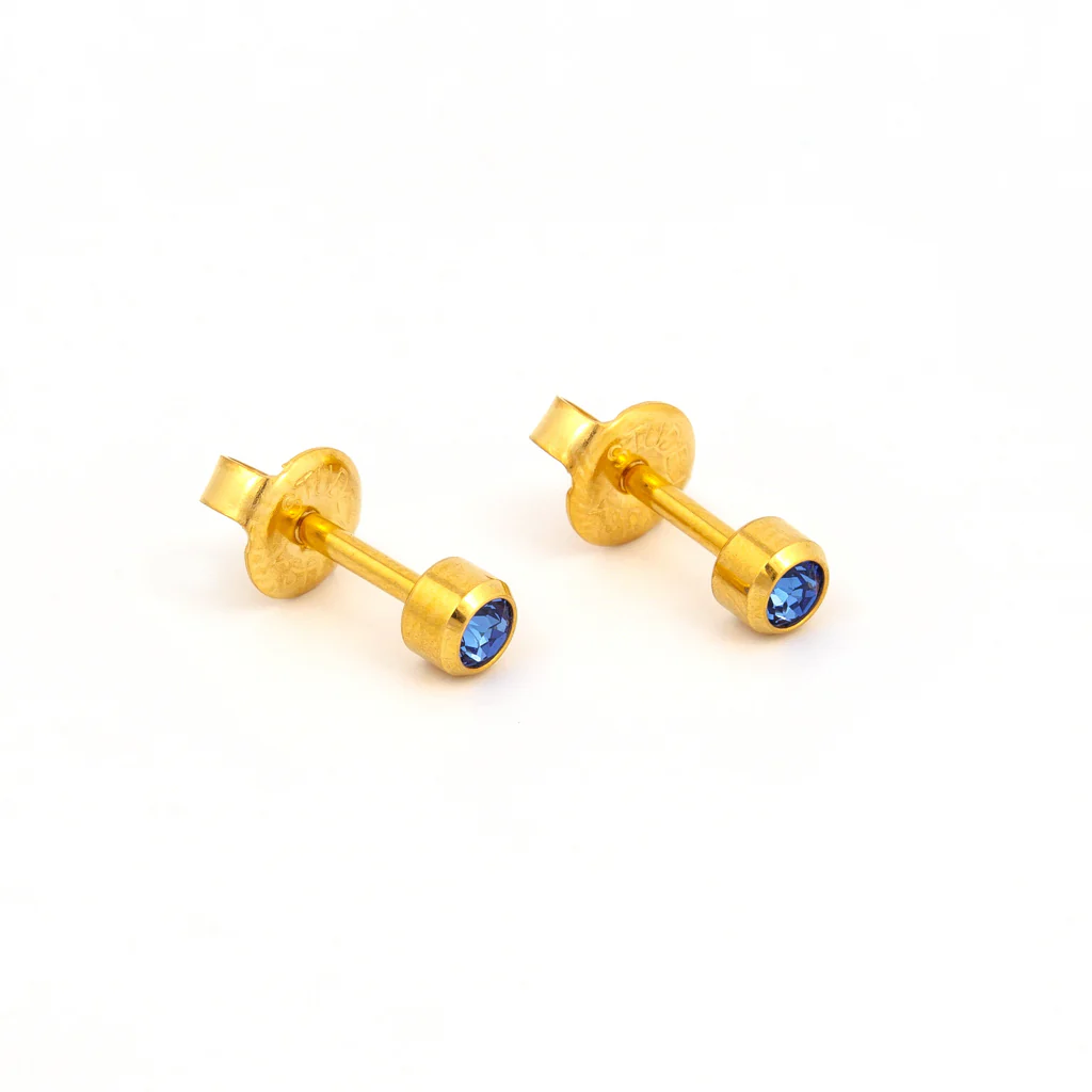Bezel Crystal Universal Select Carded Piercing Studs - Image 21