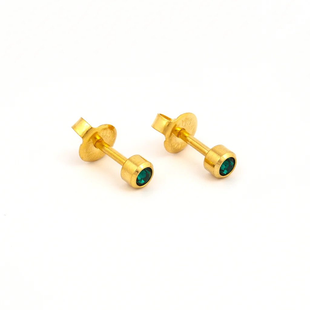 Bezel Crystal Universal Select Carded Piercing Studs - Image 25