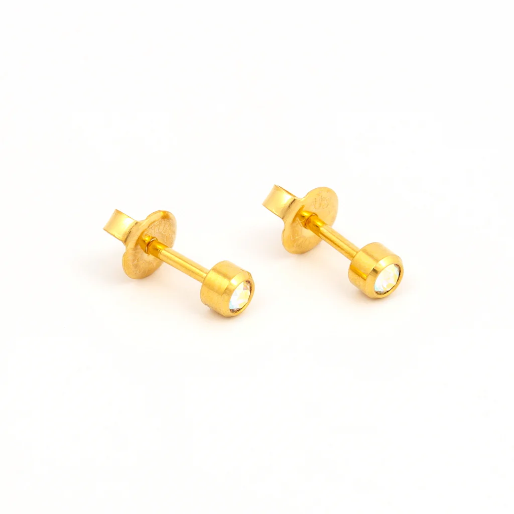 Bezel Crystal Universal Select Carded Piercing Studs - Image 26