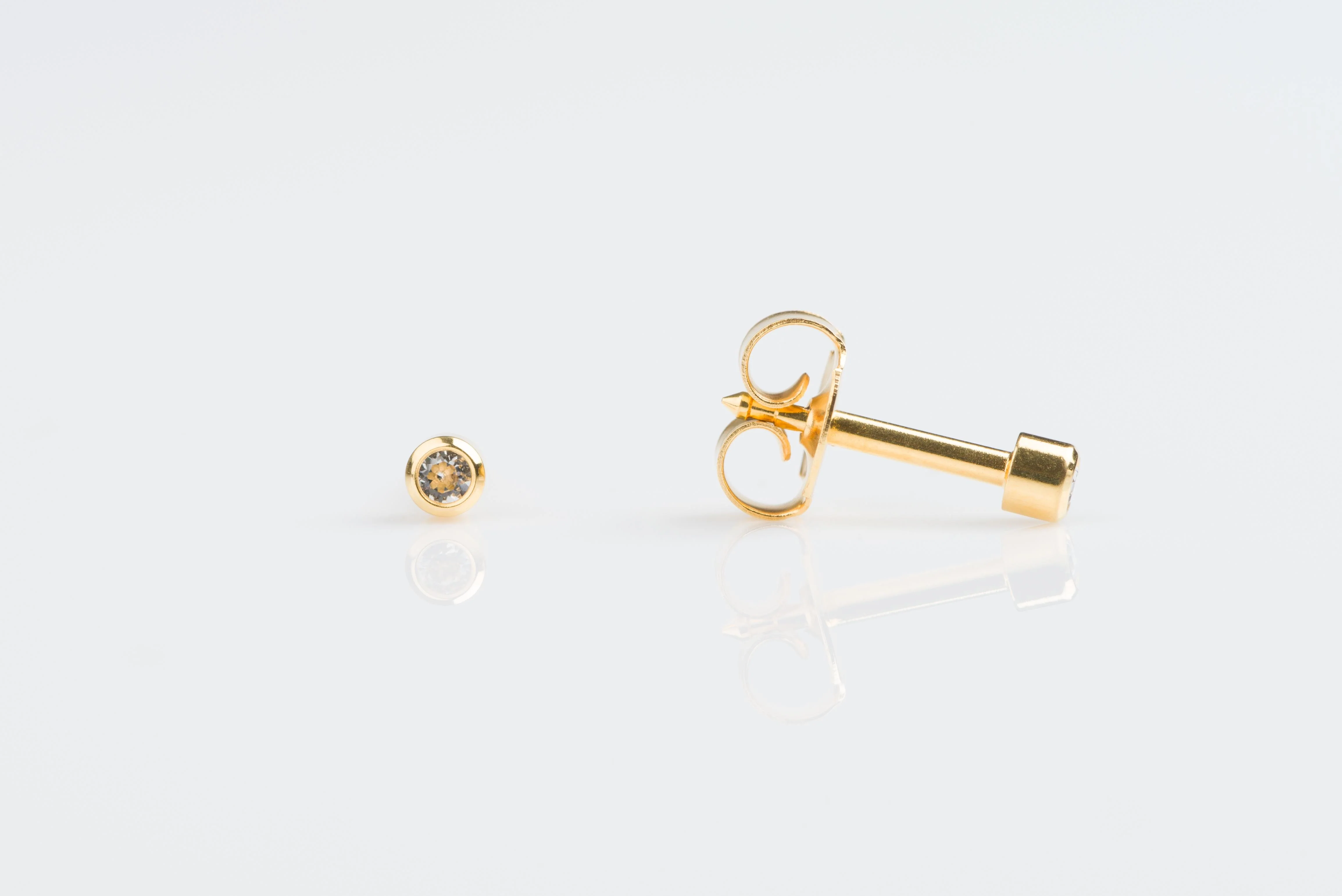 Bezel Crystal Universal Select Carded Piercing Studs - Image 3