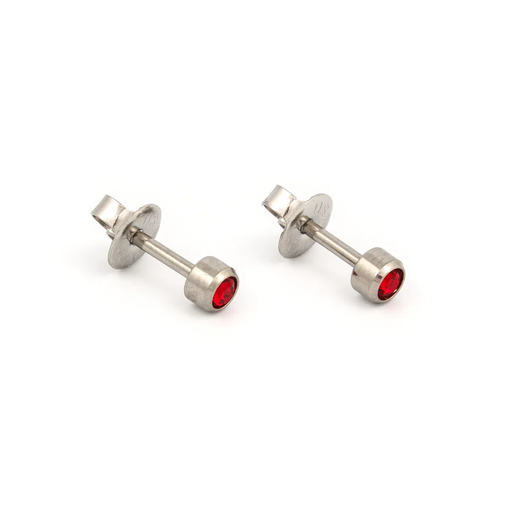 Bezel Crystal Universal Select Carded Piercing Studs - Image 31