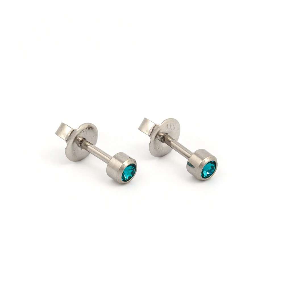 Bezel Crystal Universal Select Carded Piercing Studs - Image 33