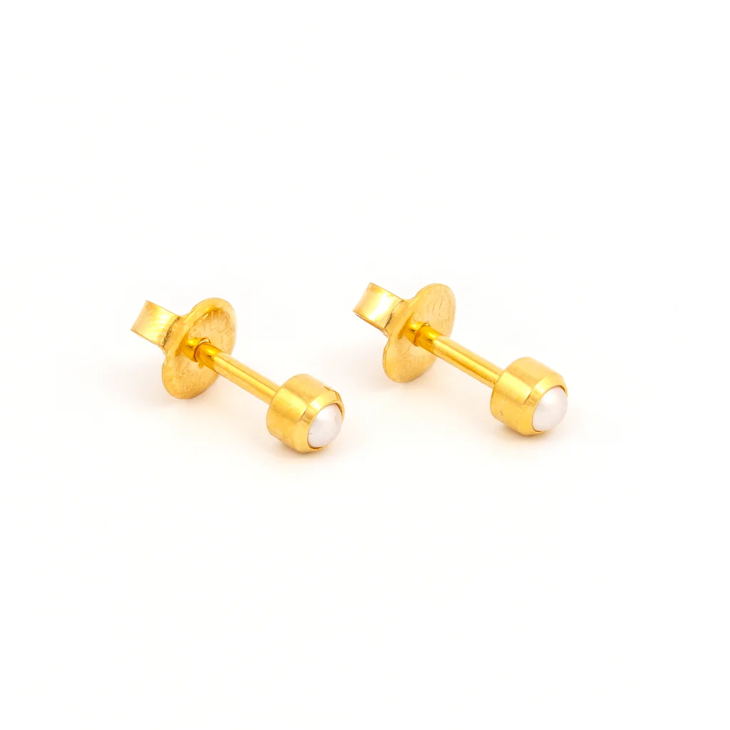 Bezel Pearl Universal Select Carded Piercing Studs - Image 3