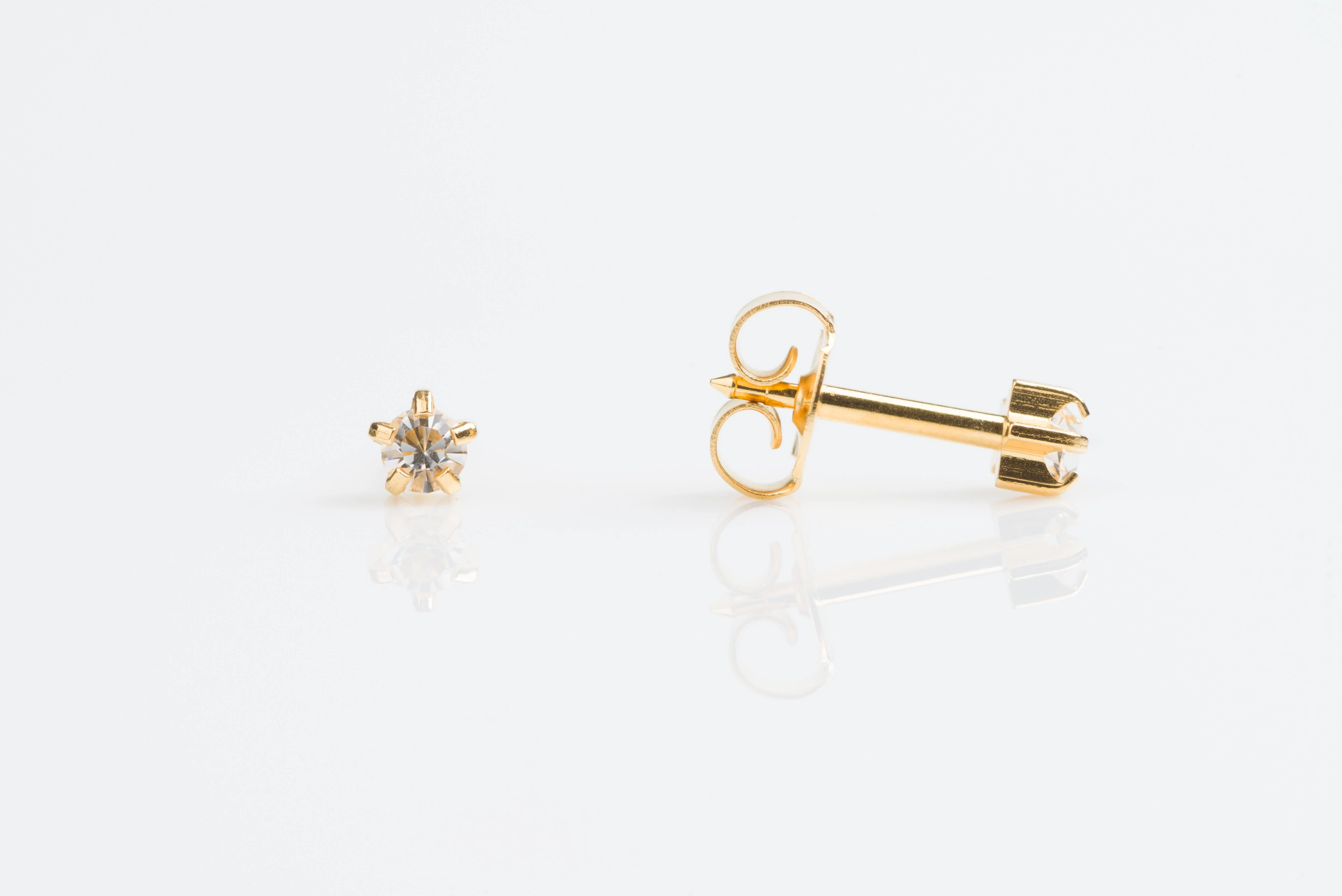 Prong Set Crystal Universal Select Carded Piercing Studs - Image 4