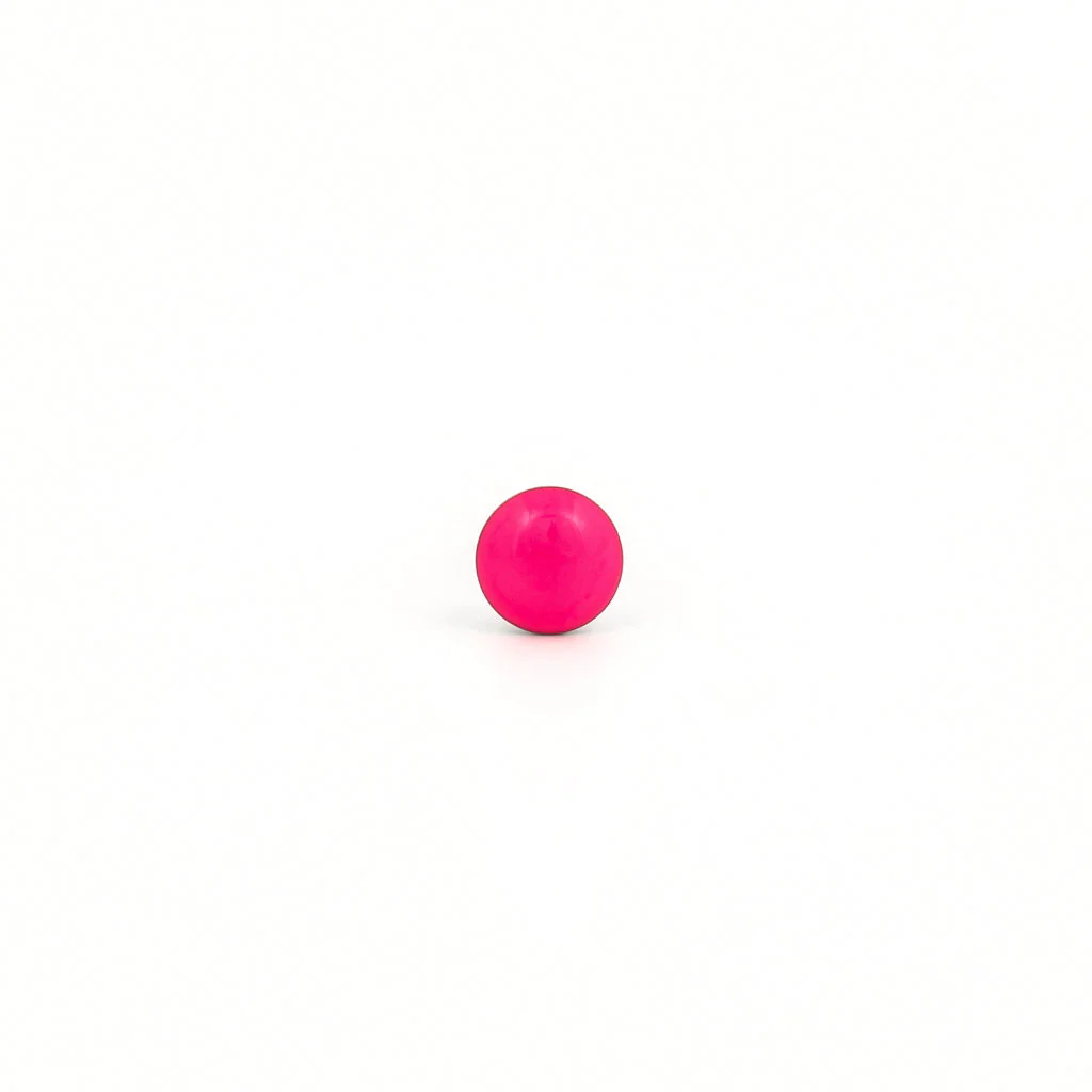 Tiny Tips Neon Button Studs - Neon Pink - Stainless Steel - Image 2