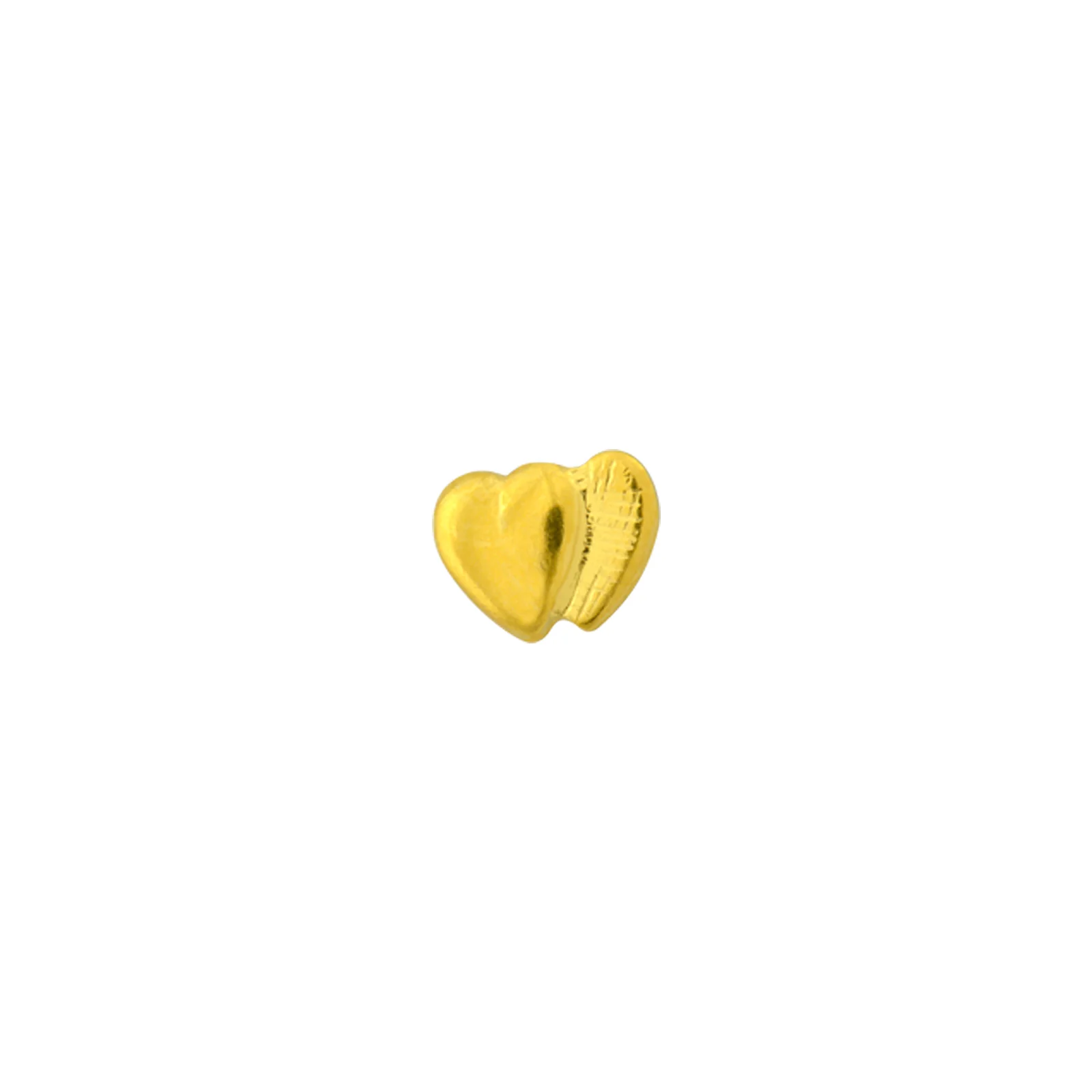 Tiny Tips Double Heart Studs - Gold Plated