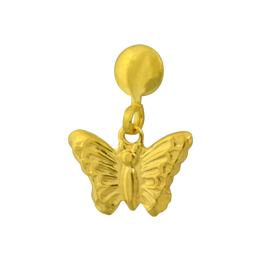 Tiny Tips Drop Butterfly Studs - Gold Plated