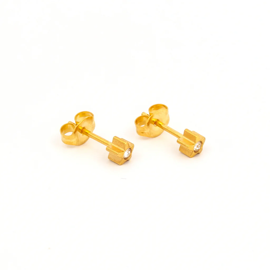 Tiny Tips Starlite Crystal Studs - Gold Plated