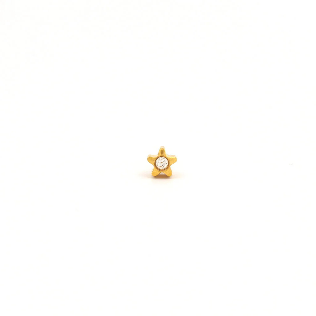 Tiny Tips Starlite Crystal Studs - Gold Plated - Image 2